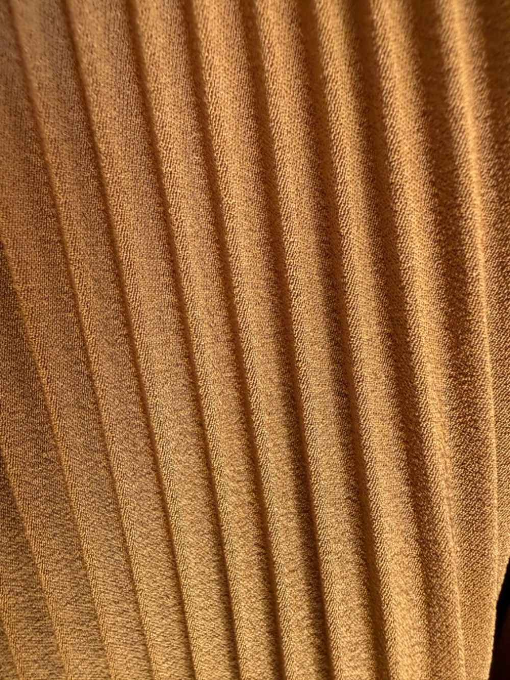 Jenni Kayne long pleated crepe skirt, dark camel, size Small - Picture 2 of 3